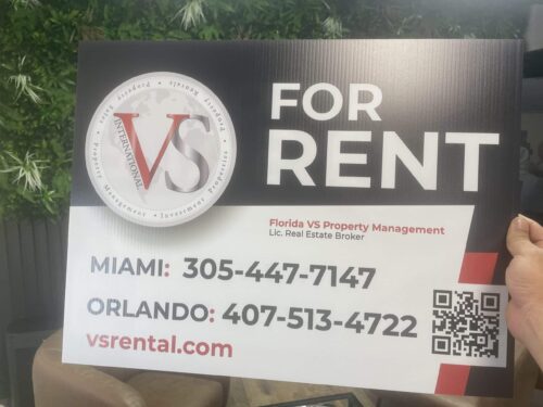 full color for rent yard sign