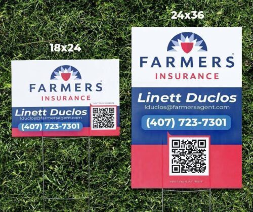 Full color 24x36 yard sign