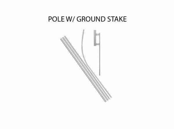 flag pole with Ground stake